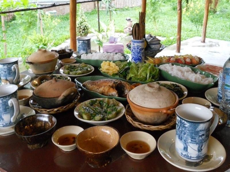 Kim Lan homestay cung cấp nhiều món ăn dân giã