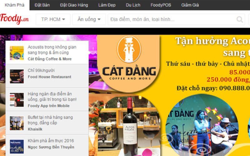 Foody TPHCM /Sài Gòn: Liên hệ quảng cáo, đăng ký bán hàng, số điện thoại, bảng giá