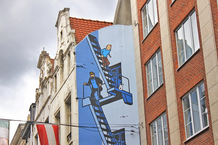 Du lịch Bỉ, thành phố Brussels, Comic Book Route, con đường truyện tranh, Comic Book Route