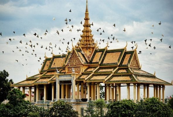 Campuchia, Chùa, Hoàng cung, Phnom Penh, Wat Phnom