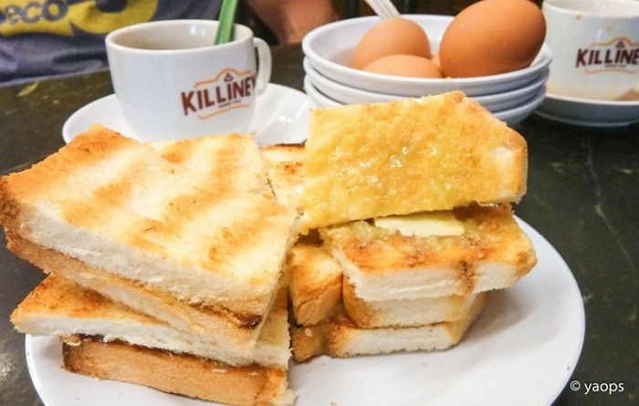 ẩm thực Singapore, du lịch singapore, món ăn sáng ngon, bánh mì kaya toast, ẩm thực Singapore, du lịch Singapore