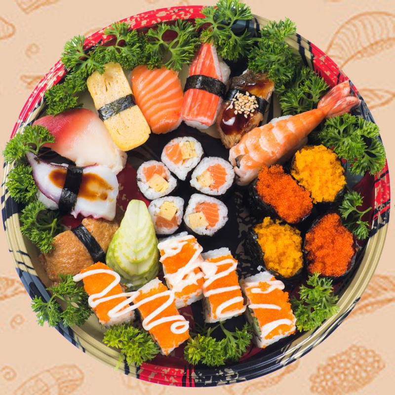 Ẩm thực Nhật Bản ở Hà Nôội, Cơm cuộn hải sản tươi sống, Sushi, Sushi Garden, Sushi ngon