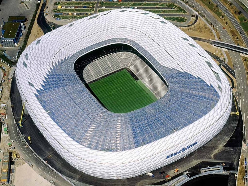 Sân Vận Động Allianz Arena, Sân Vận Động Camp Nou, sân vân động đẹp nhất thế giới, Sân Vận Động Old Trafford, Sân Vận Động Soccer City, Sân Vận Động Wembley