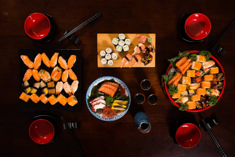 Ẩm thực Nhật Bản ở Hà Nôội, Cơm cuộn hải sản tươi sống, Sushi, Sushi Garden, Sushi ngon