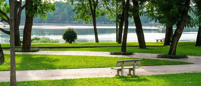 Công viên Thống Nhất Hà Nội, Công viên Thống Nhất, hồ Bảy Mẫu, đảo Hòa Bình, Công viên Thống Nhất