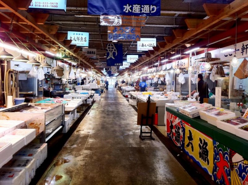 Akita, Akita City, Food, Farmers & Fishmongers Market Akita