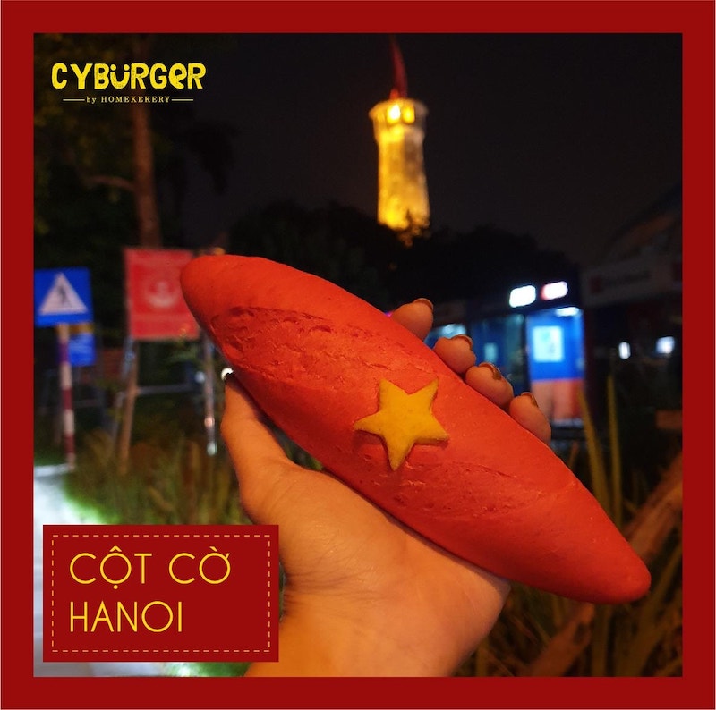 Cyburger by Homekekery, patriotic banh mi, Hanoi baguette