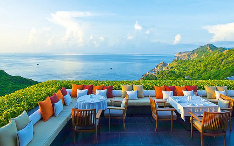 Resort 6 sao với tầm nhìn ra toàn cảnh vịnh Vincennes Bay với Amanoi Resort 