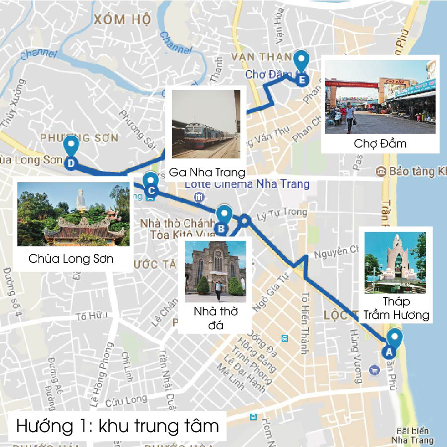 HOT! Du lịch Nha Trang bằng cách chia nhỏ bản đồ 4 khu vực ăn chơi
