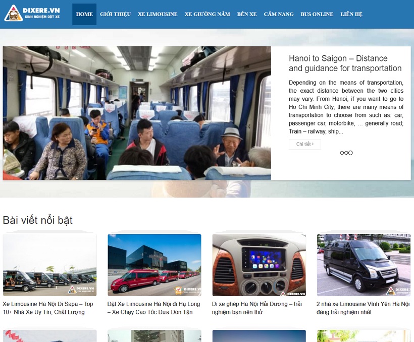 Dixere.vn – Thương bán vé xe khách online trực tuyến uy tín 