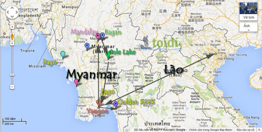 địa điểm nước ngoài, kinh nghiệm du lịch myanmar