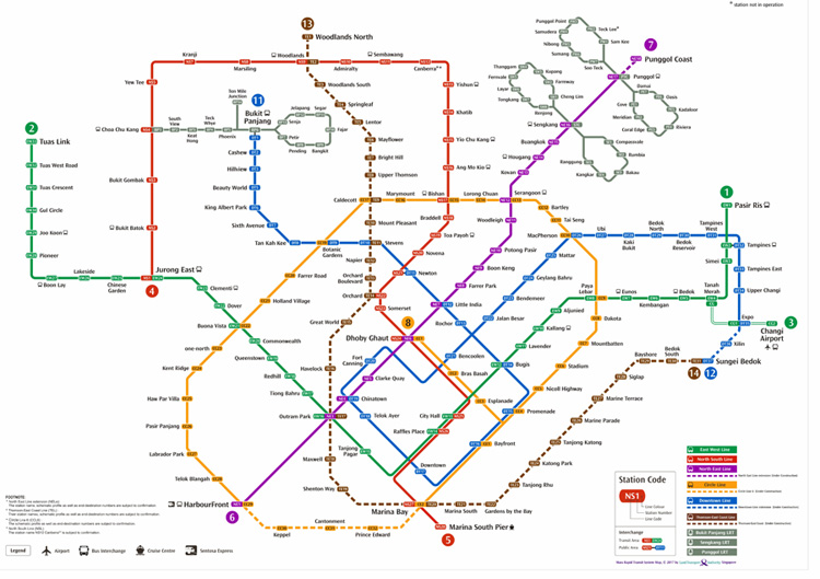 Hướng dẫn Đi lại ở Singapore (Tàu Điện Ngầm MRT, xe bus)