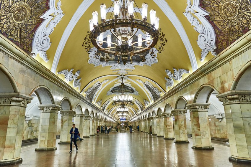 địa điểm nước ngoài, [top] 5 ga tàu điện ngầm moscow đẹp nhất