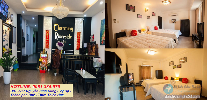 Khách sạn Charming Riverside Huế – View ngắm cảnh sông Hương về đêm