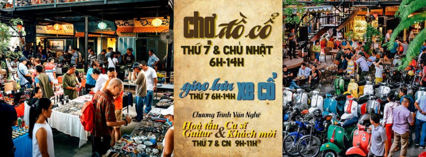 cafe chợ đồ cổ, nơ trang long, quận bình thạnh