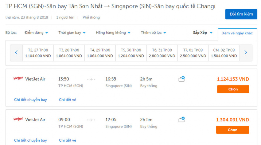 Vé máy bay đi Singapore giá rẻ và hướng dẫn di chuyển tại sân bay